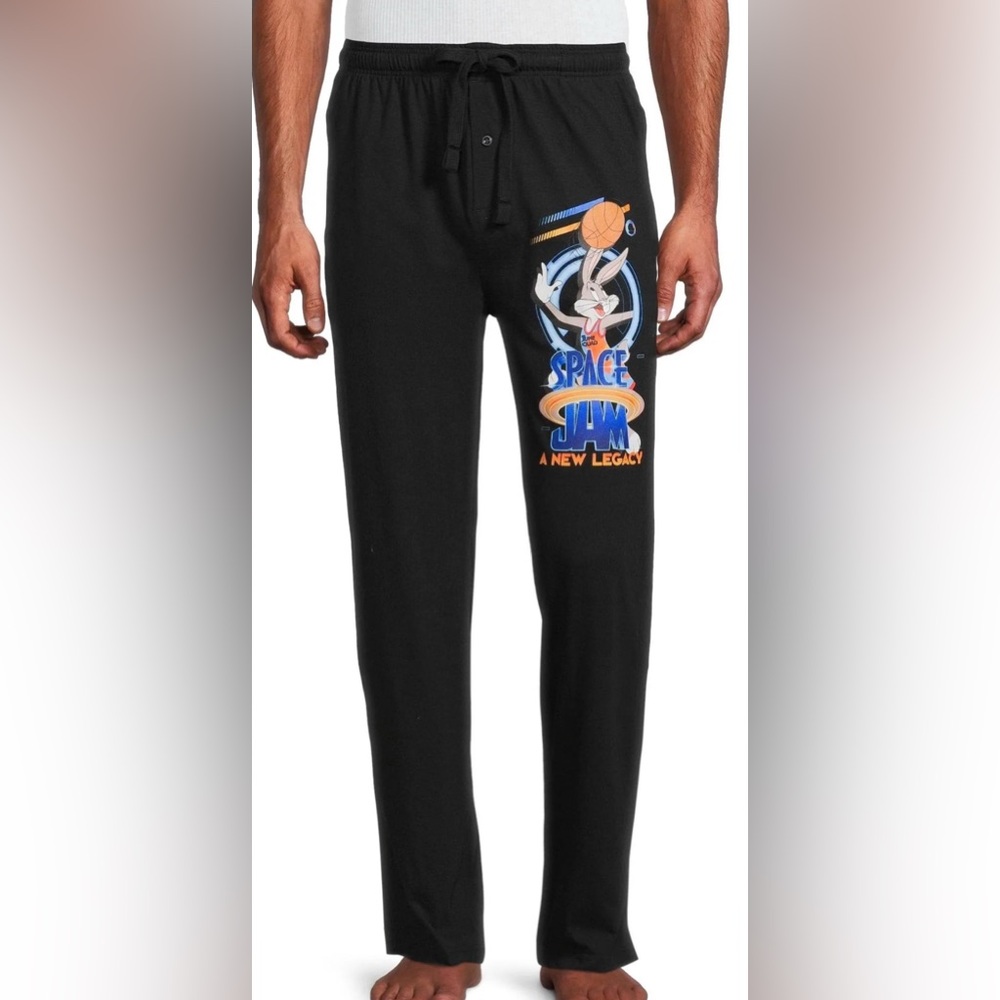Space Jam Bugs Bunny new legacy men’s‎ Loungewear Pants black size medium